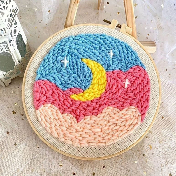 Dreamy Stars and Moon Punch Needle Embroidery Kits