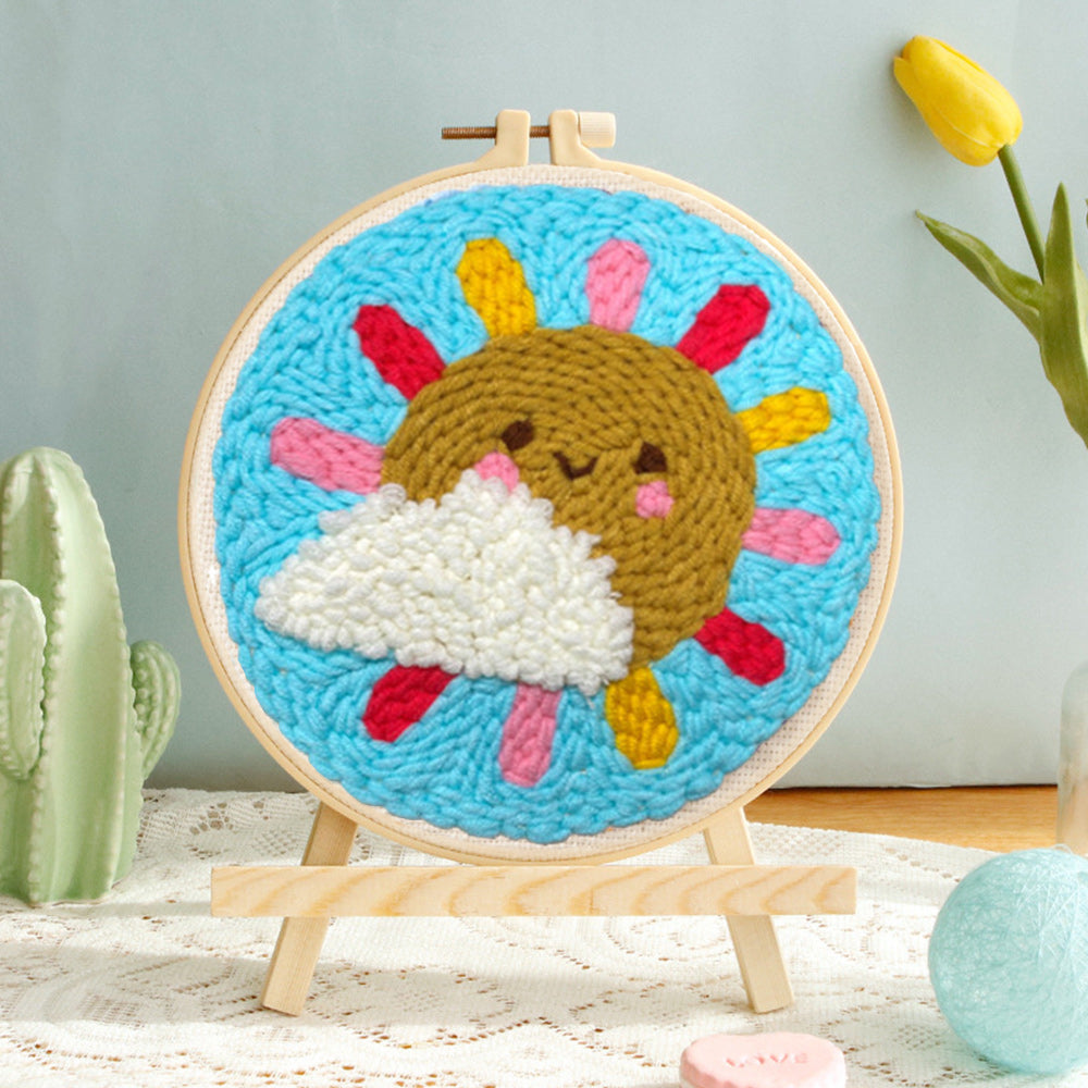 Sun and Clouds Punch Needle Embroidery Kits