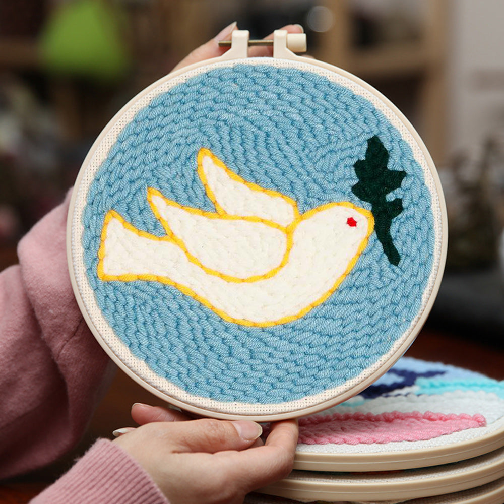Dove of Peace Punch Needle Embroidery Kits