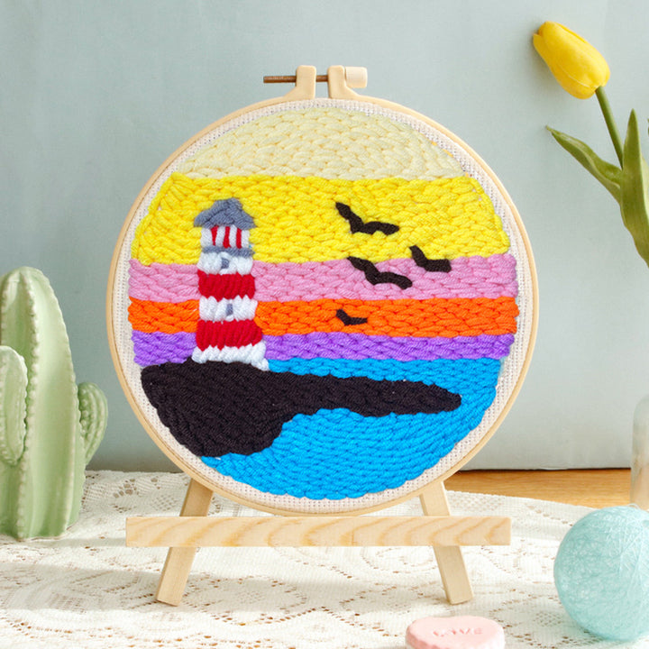 Lighthouse Punch Needle Embroidery Kits