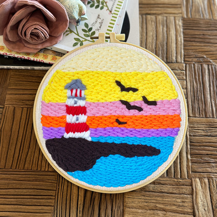 Lighthouse Punch Needle Embroidery Kits