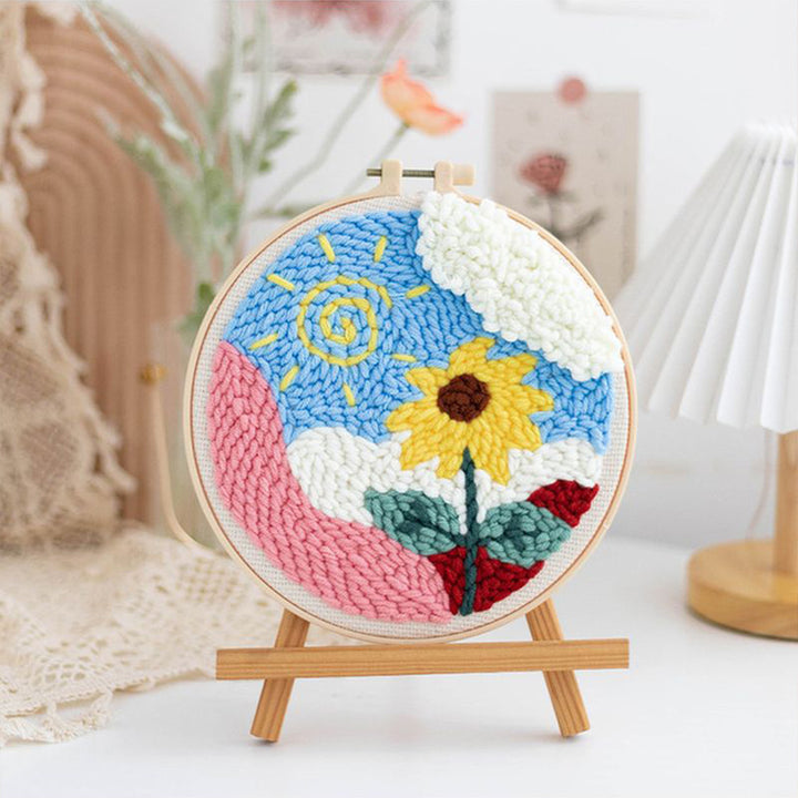 Sunflower Scene Punch Needle Embroidery Kits