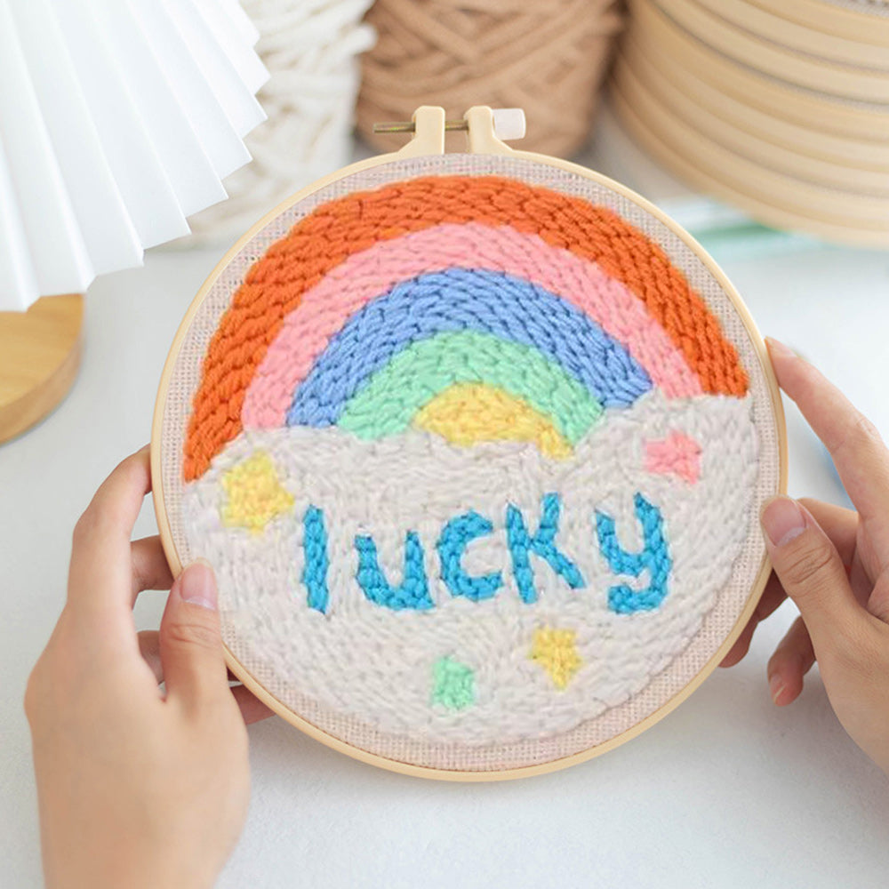 Lucky Rainbow Punch Needle Embroidery Kits