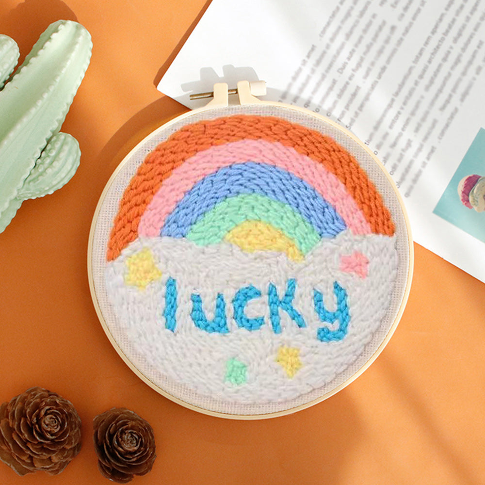 Lucky Rainbow Punch Needle Embroidery Kits