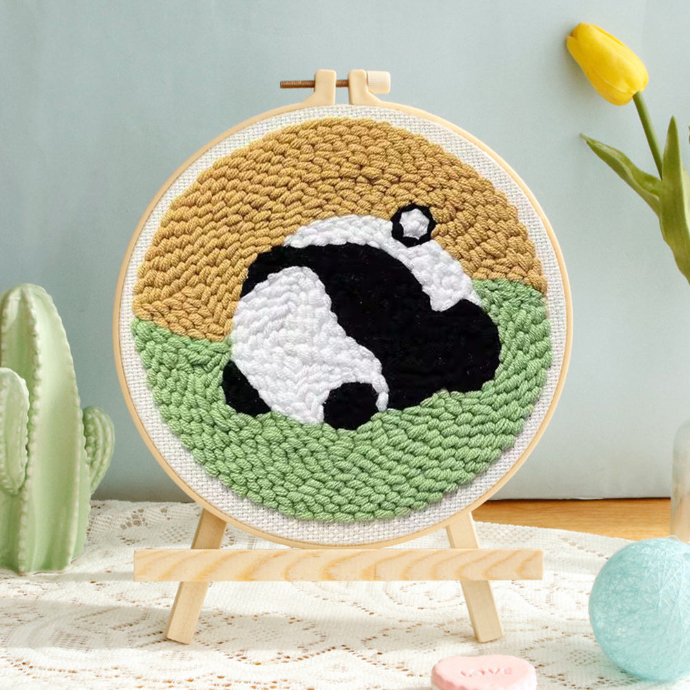 Sleeping Panda Punch Needle Embroidery Kits