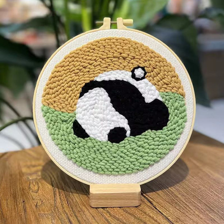 Sleeping Panda Punch Needle Embroidery Kits