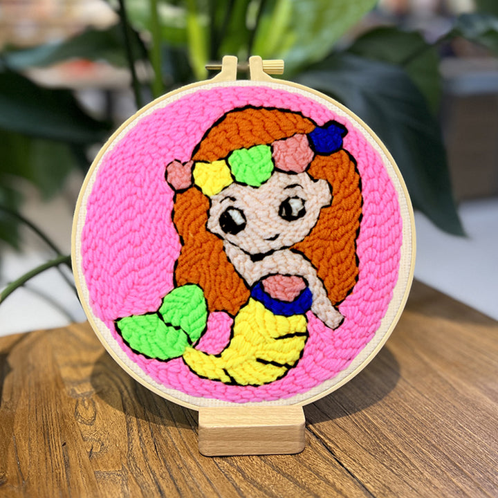 Mermaid Punch Needle Embroidery Kits