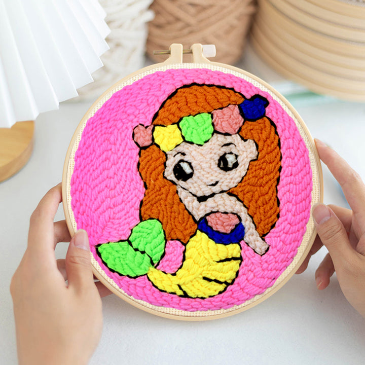 Mermaid Punch Needle Embroidery Kits