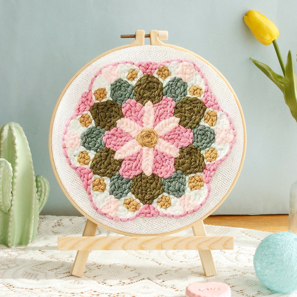 Floral Pattern Punch Needle Embroidery Kits