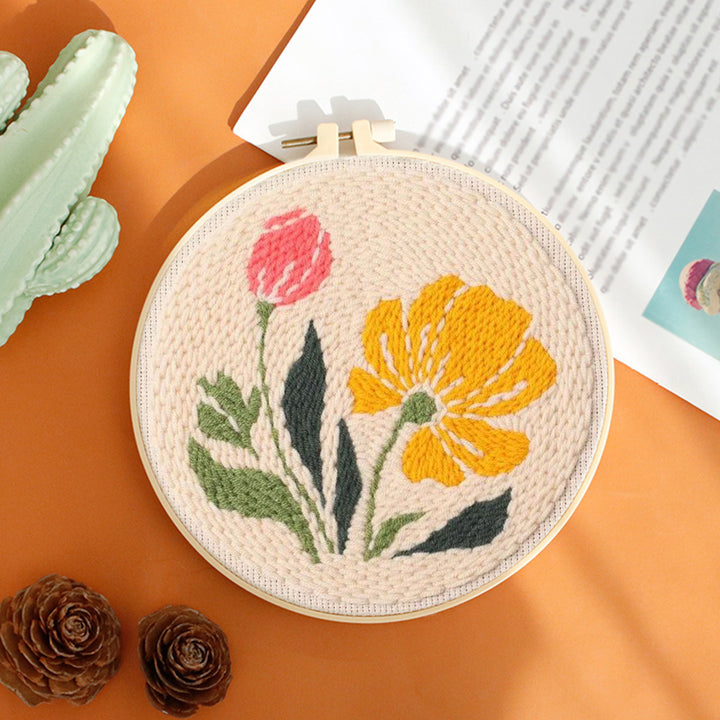 Colorful Blooms Punch Needle Embroidery Kits