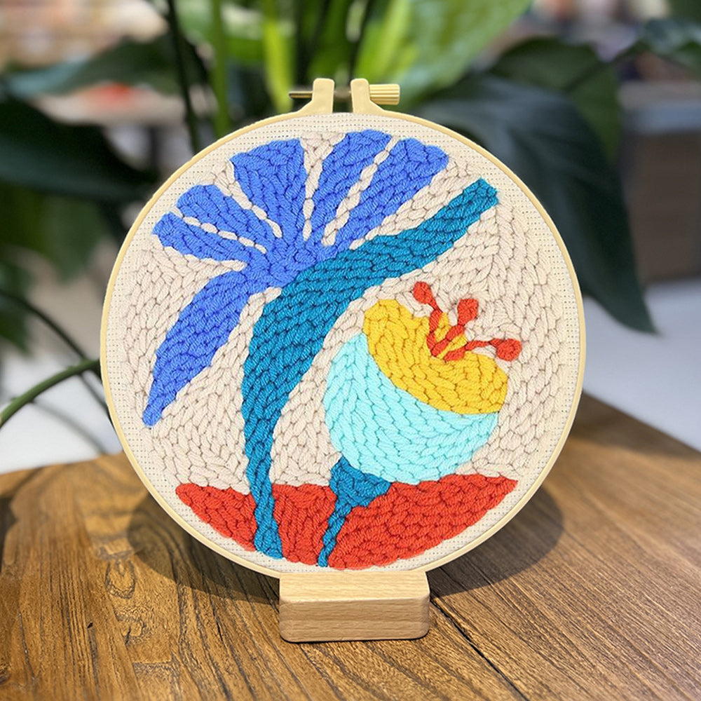 Colorful Abstract Flower Punch Needle Embroidery Kits