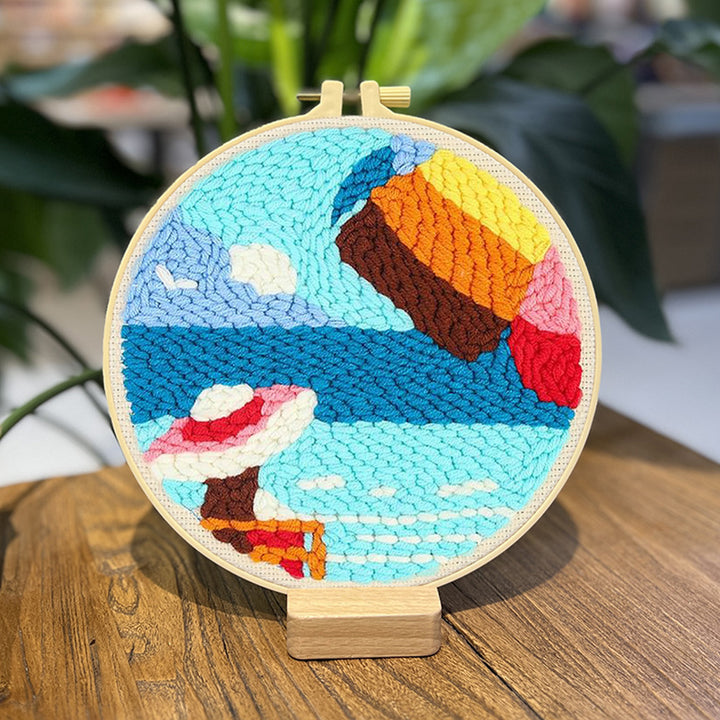 Seaside Vacation Punch Needle Embroidery Kits