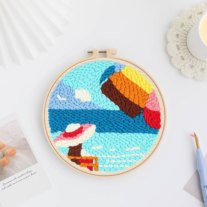 Seaside Vacation Punch Needle Embroidery Kits