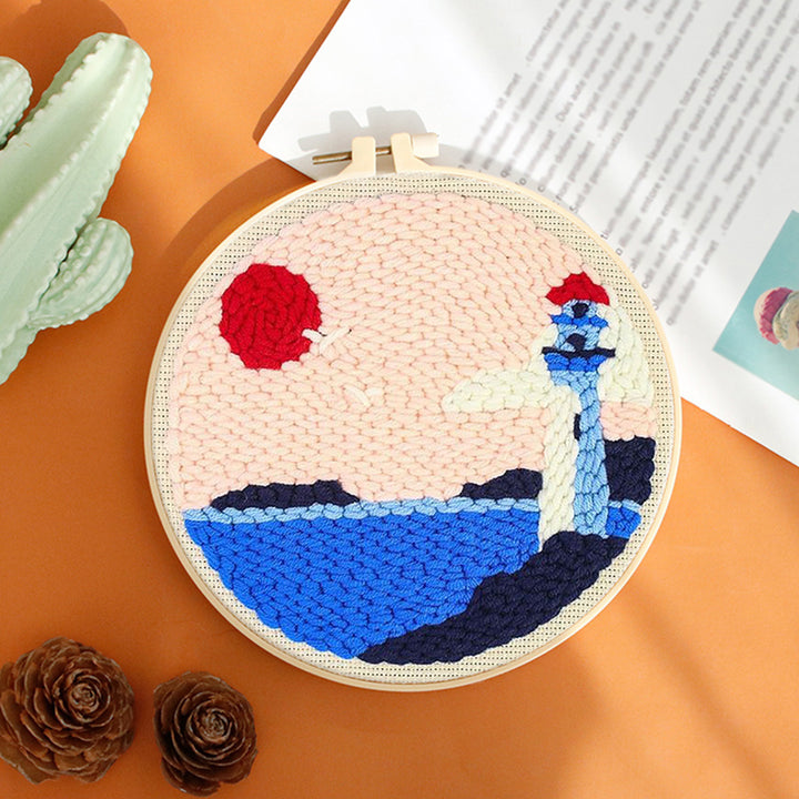 Lighthouse and Sea Punch Needle Embroidery Kits