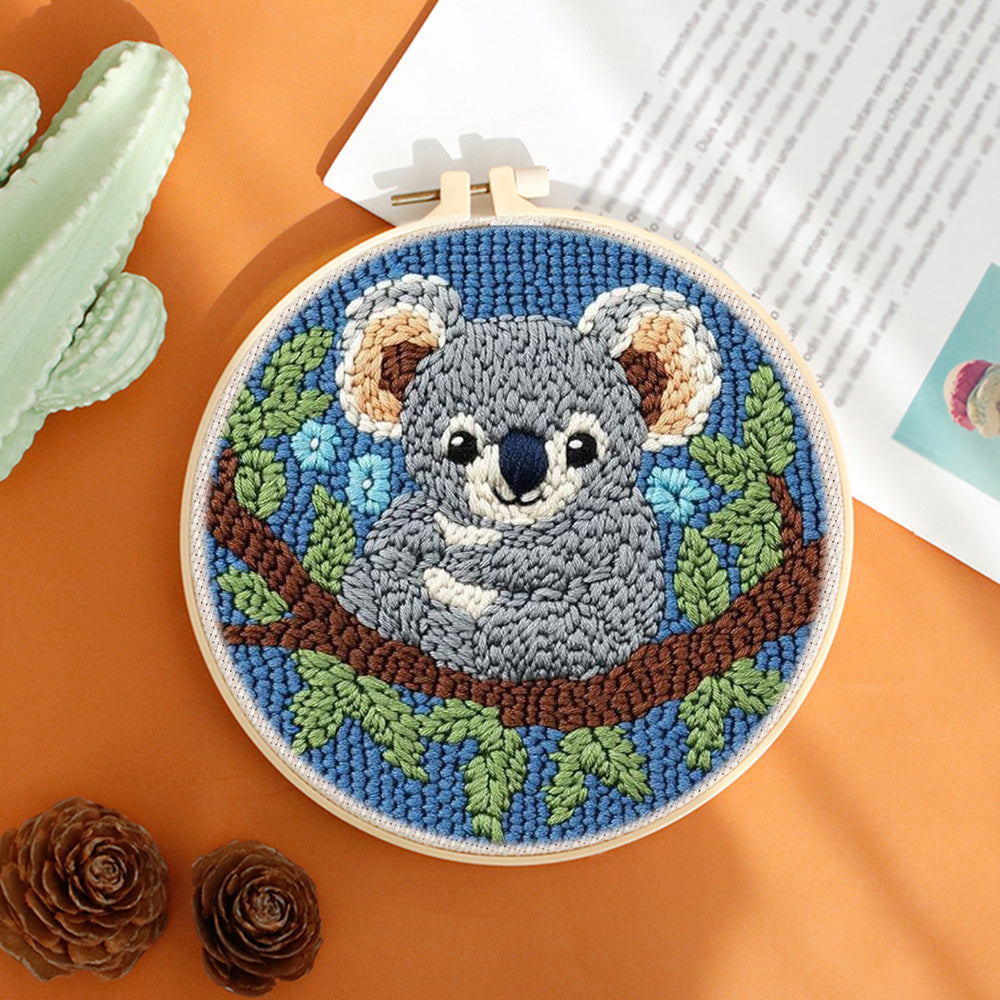 Cute Koala Punch Needle Embroidery Kits