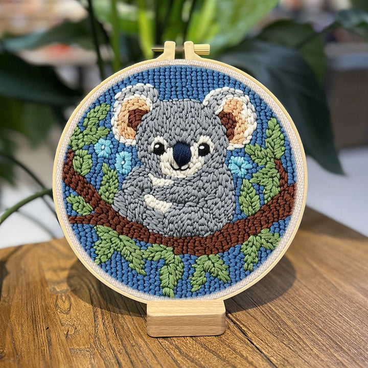 Cute Koala Punch Needle Embroidery Kits