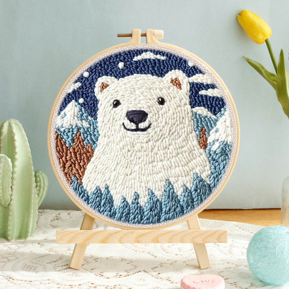 Polar Bears Punch Needle Embroidery Kits