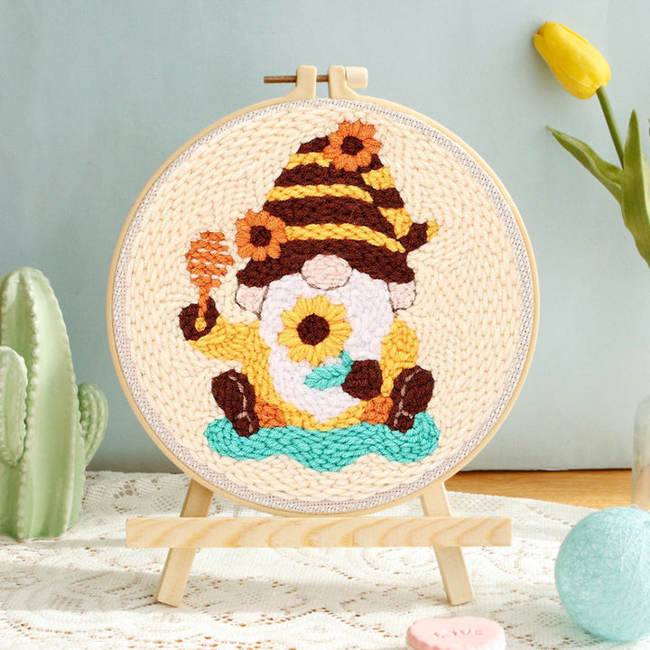 Sunflower Gnome Punch Needle Embroidery Kits