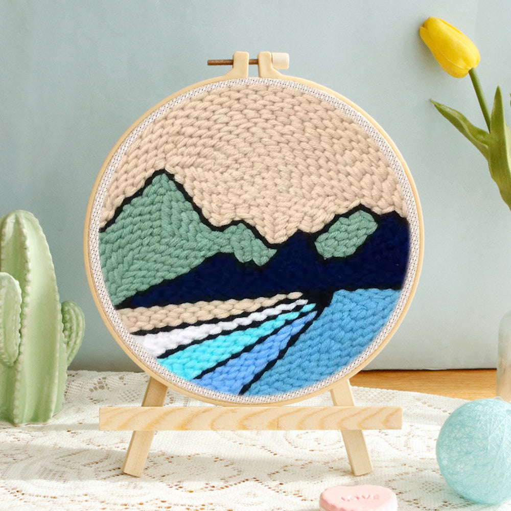 Mountain and Lake Punch Needle Embroidery Kits