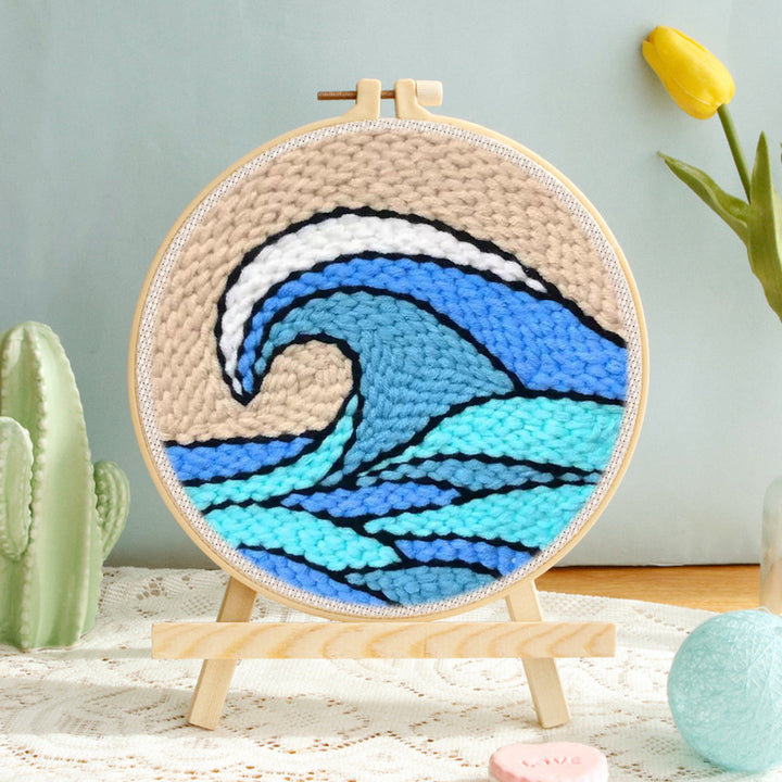 Rolling up the Waves Punch Needle Embroidery Kits