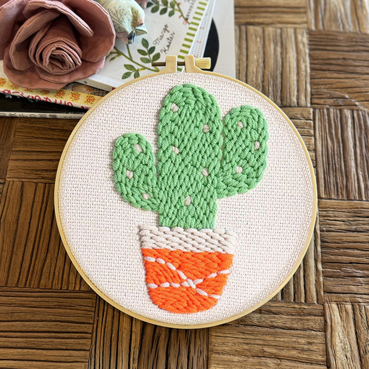 Cactus Punch Needle Embroidery Kits