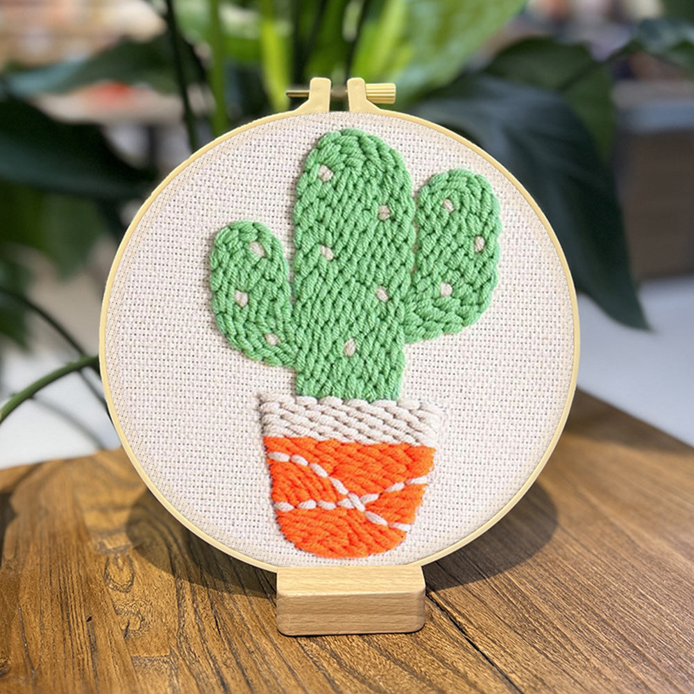 Cactus Punch Needle Embroidery Kits