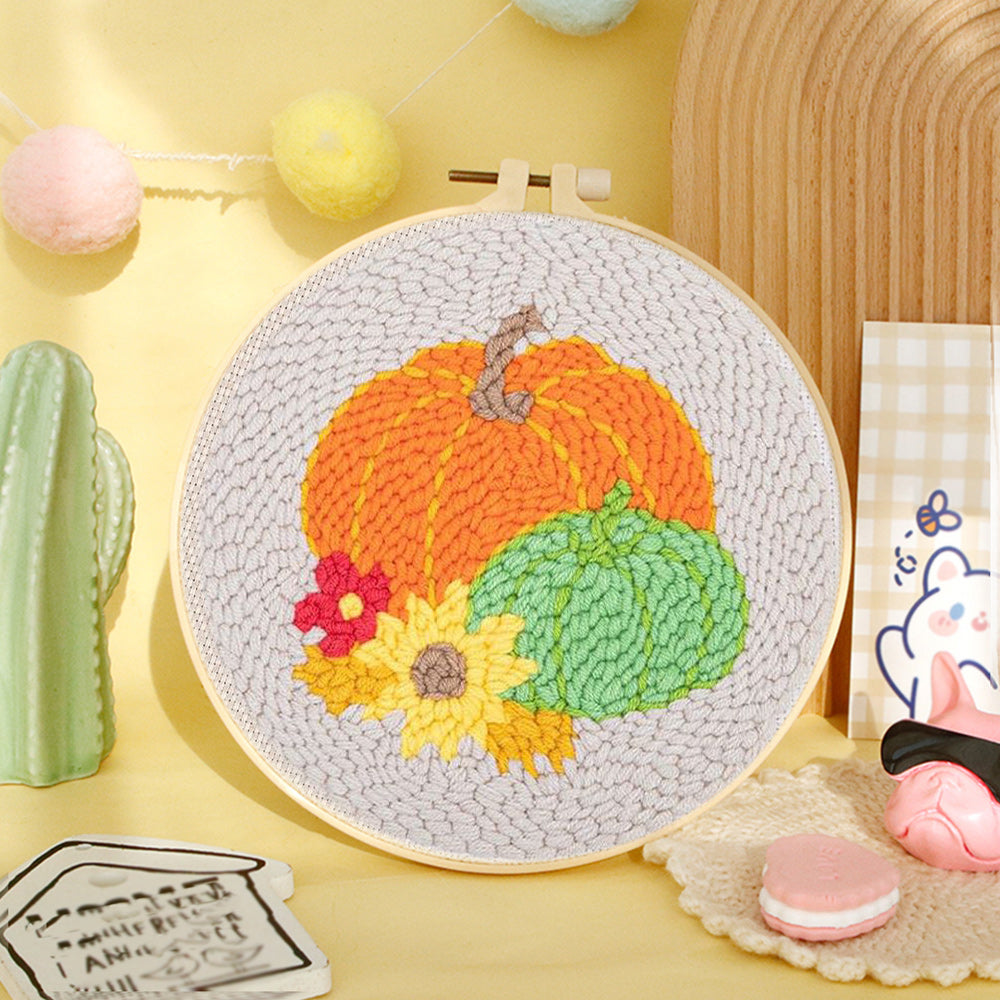Pumpkin Punch Needle Embroidery Kits