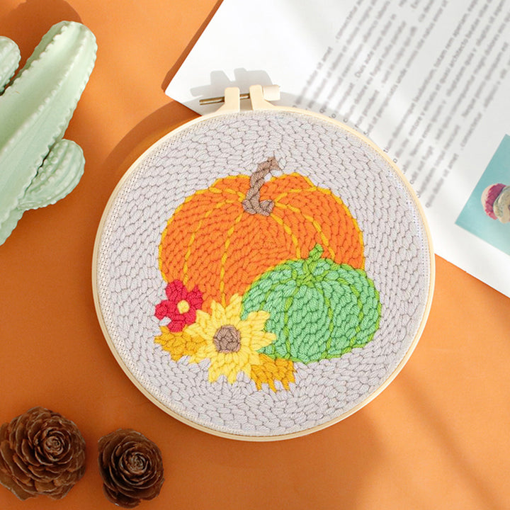Pumpkin Punch Needle Embroidery Kits