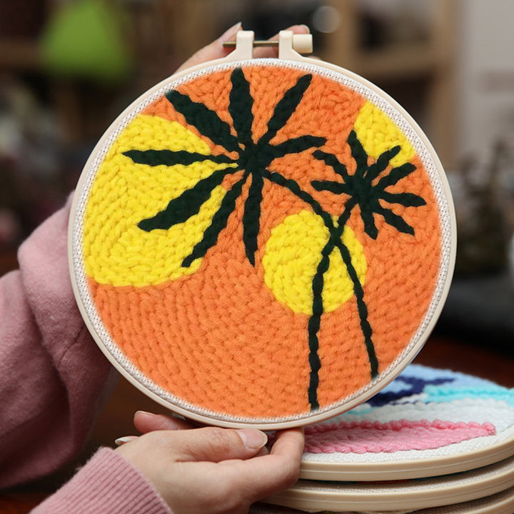 Warm Leaves Punch Needle Embroidery Kits