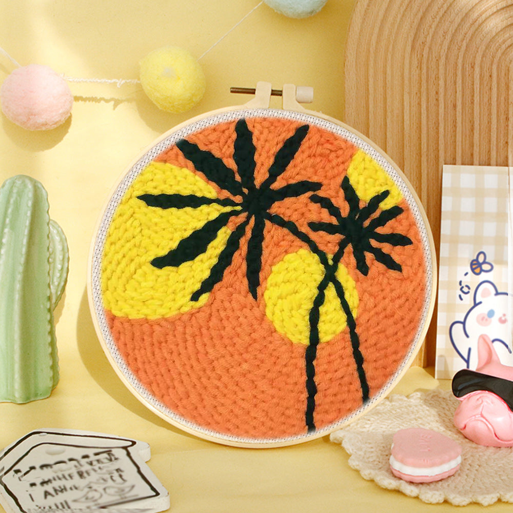 Warm Leaves Punch Needle Embroidery Kits
