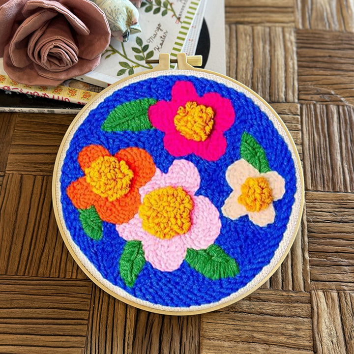 Colorful Flowers Punch Needle Embroidery Kits