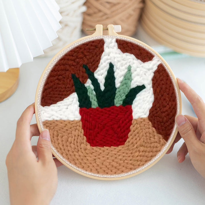 Potted Plants Punch Needle Embroidery Kits