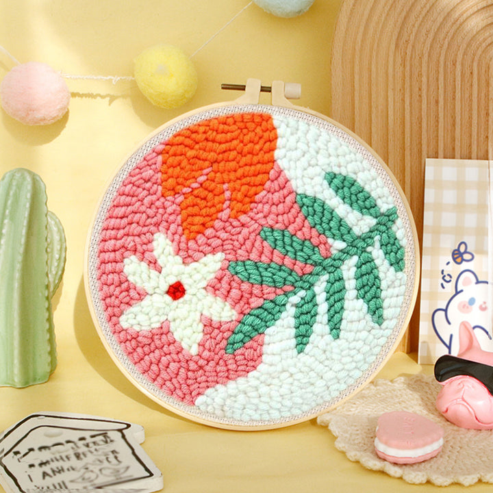 Pastel Floral Punch Needle Embroidery Kits