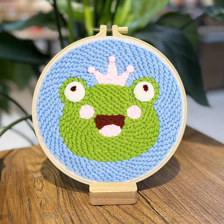 The Frog Prince Punch Needle Embroidery Kits