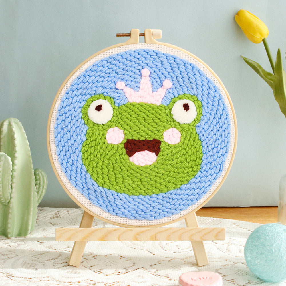 The Frog Prince Punch Needle Embroidery Kits