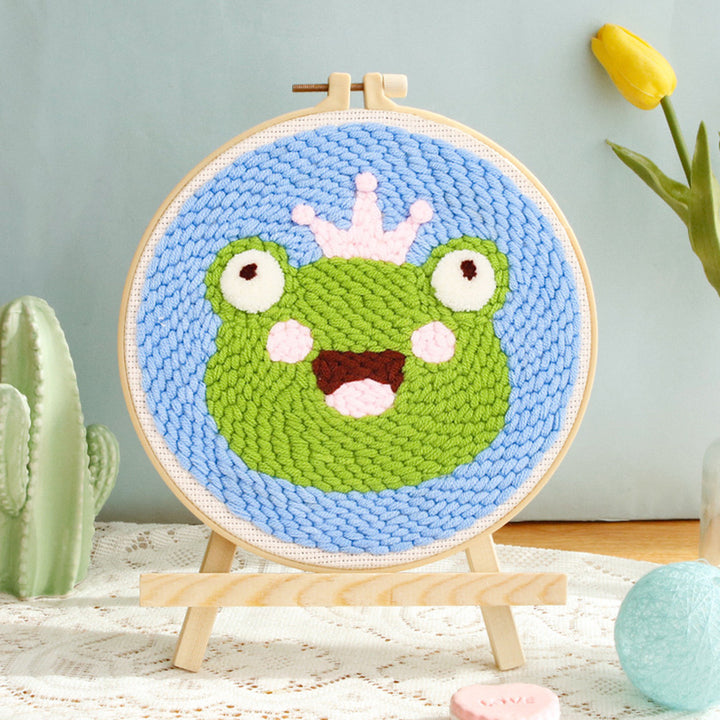 The Frog Prince Punch Needle Embroidery Kits