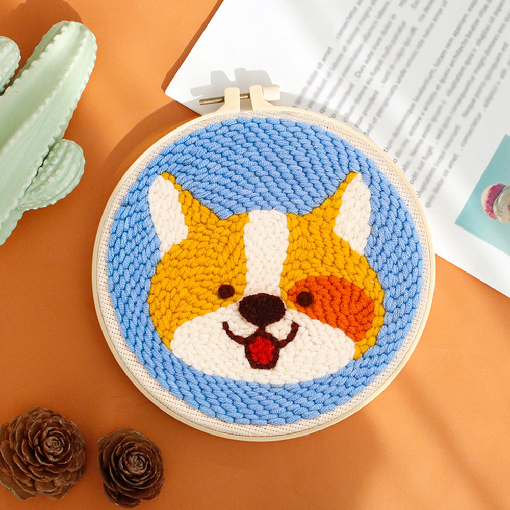 Shiba Inu Avatar Punch Needle Embroidery Kits