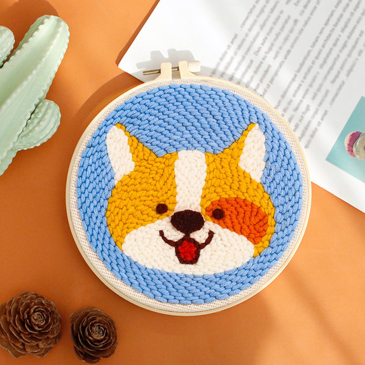 Shiba Inu Avatar Punch Needle Embroidery Kits
