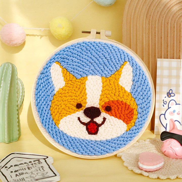 Shiba Inu Avatar Punch Needle Embroidery Kits