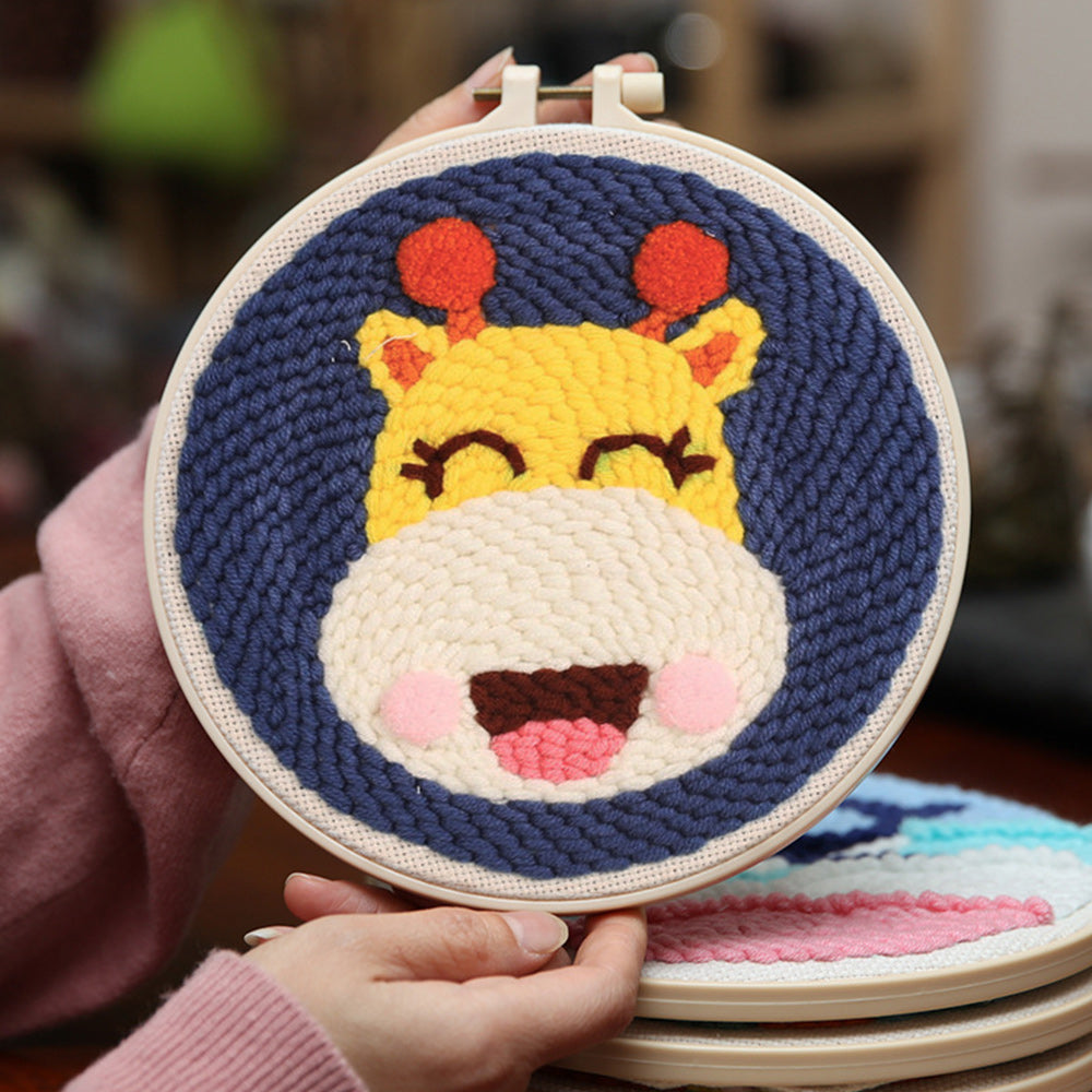 Giraffe Avatar Punch Needle Embroidery Kits