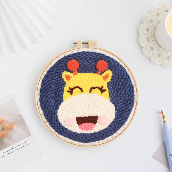 Giraffe Avatar Punch Needle Embroidery Kits