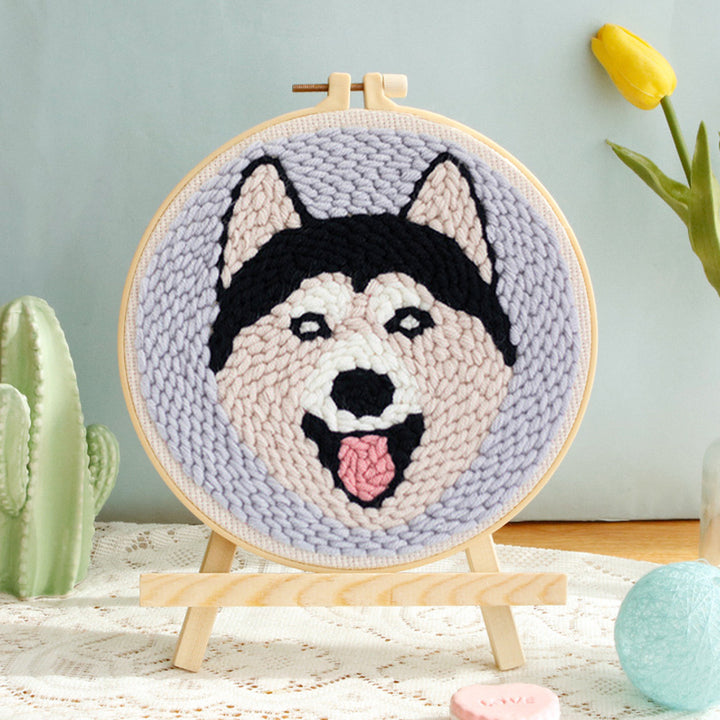 Husky Punch Needle Embroidery Kits