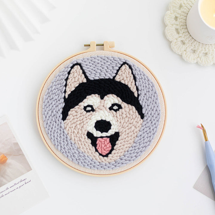 Husky Punch Needle Embroidery Kits