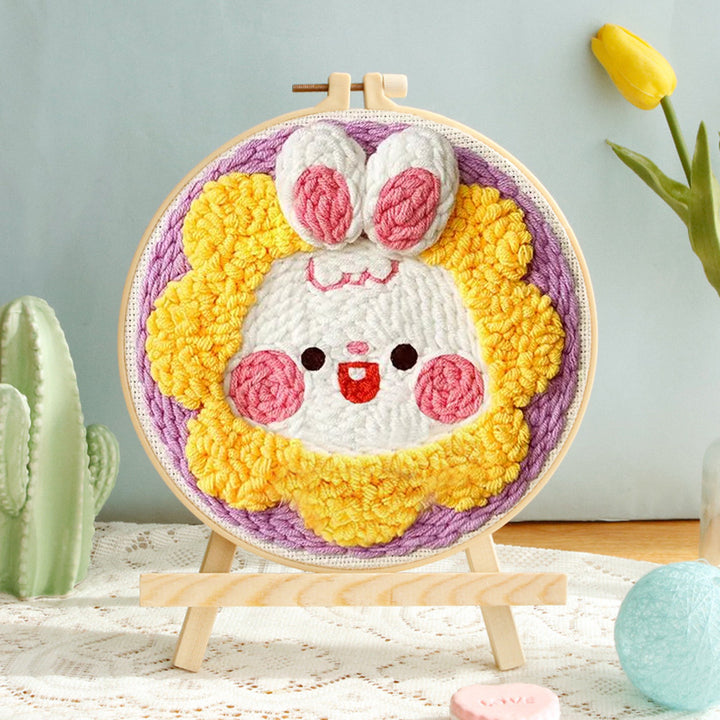 Flower Bunny Punch Needle Embroidery Kits
