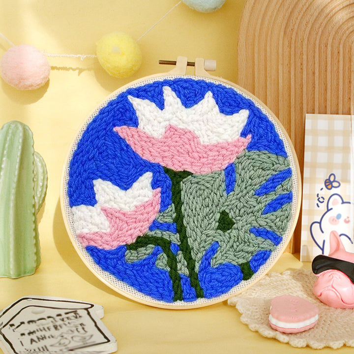 Lotus Punch Needle Embroidery Kits