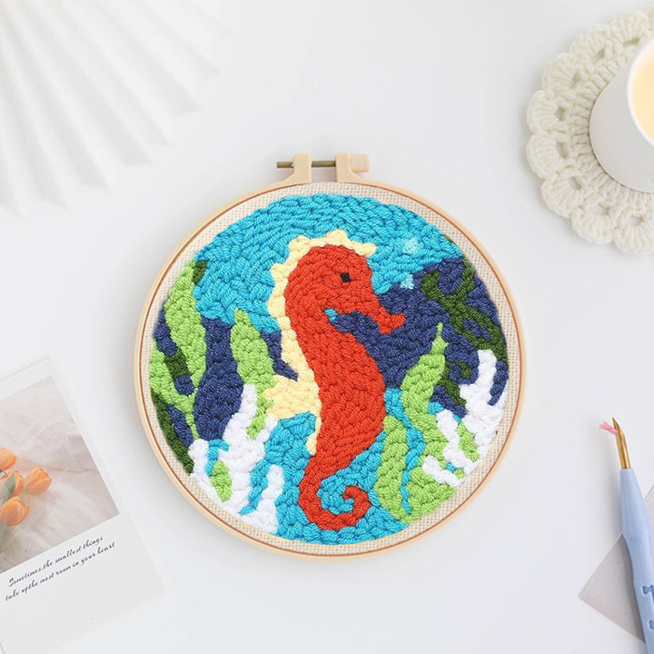 Seahorse Punch Needle Embroidery Kits