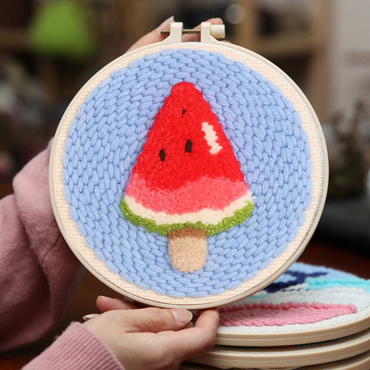 Watermelon Popsicles Punch Needle Embroidery Kits