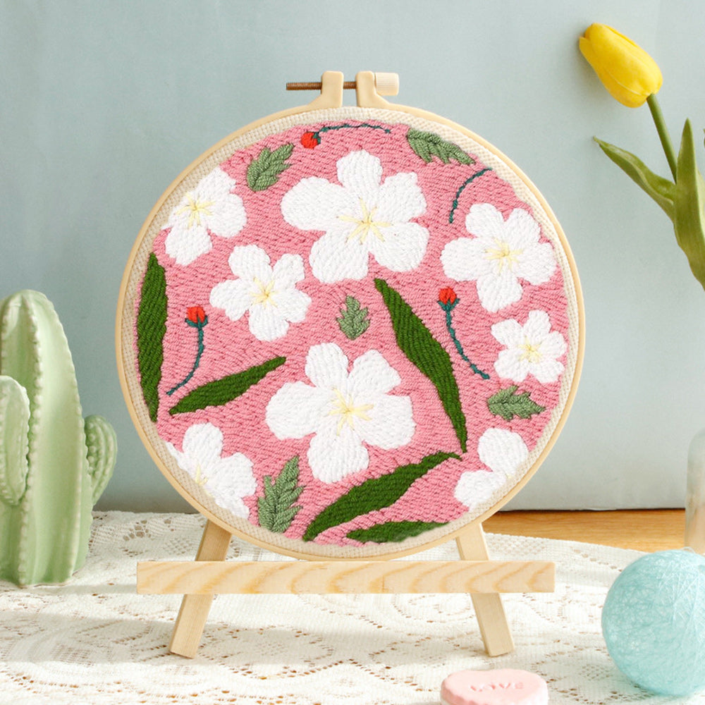 Pastel Floral Punch Needle Embroidery Kits