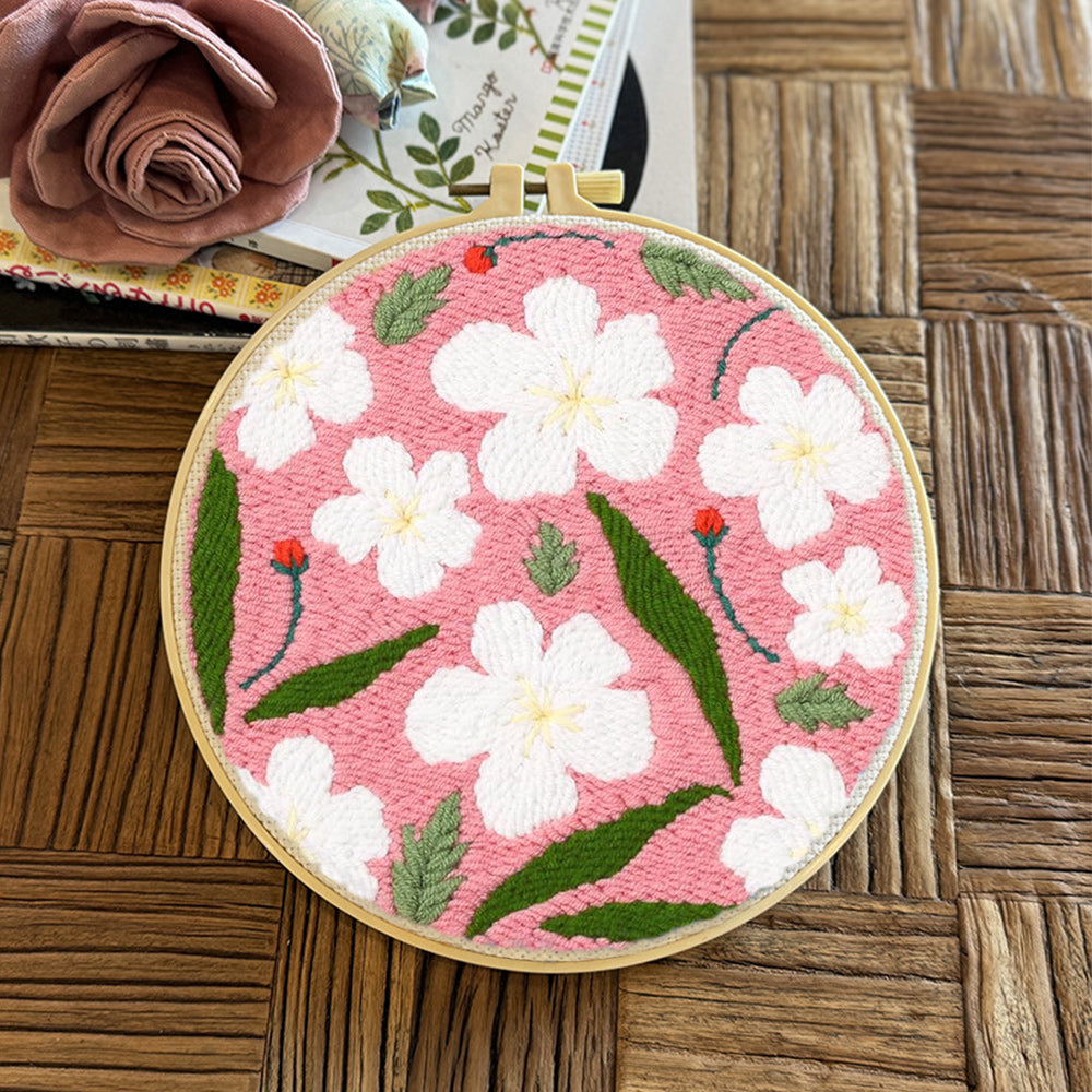 Pastel Floral Punch Needle Embroidery Kits