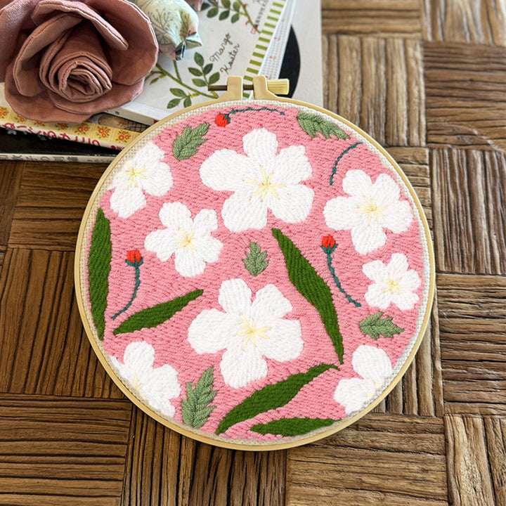 Pastel Floral Punch Needle Embroidery Kits